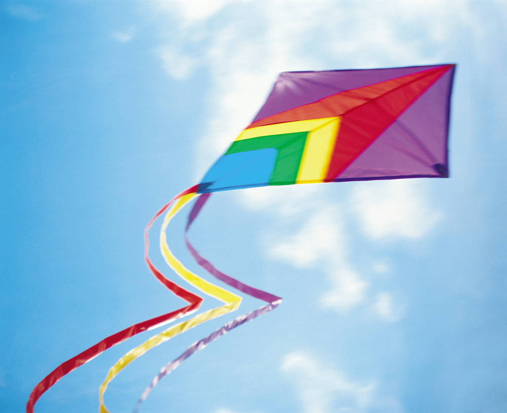 Colorful kite in sky